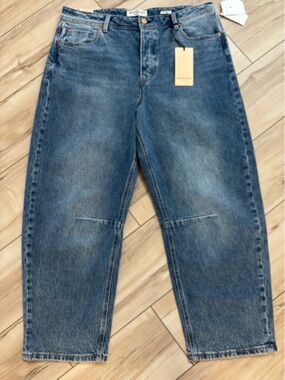 Scotch & Soda Women's Barrel Relaxed Mid-Blue Jeans